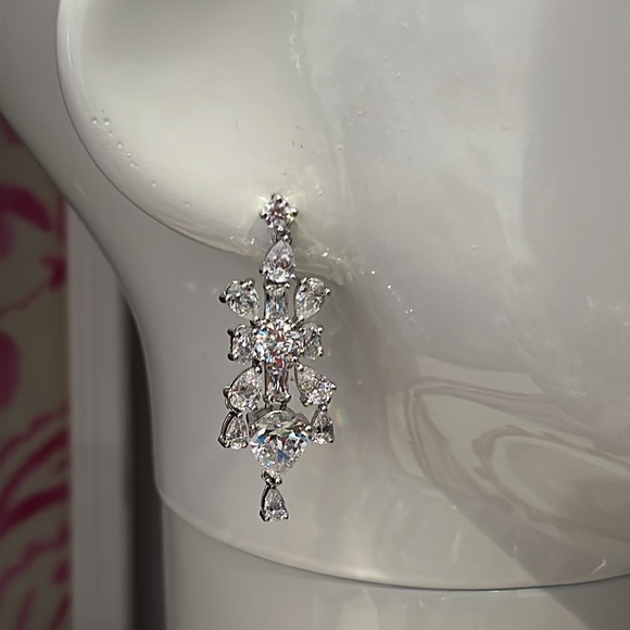 Exquisite Cubic Zirconia Wedding Earrings-Boutique - Picture 9 of 12